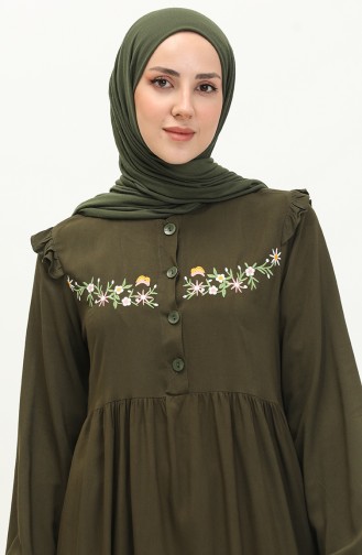 Besticktes Belmando-Kleid 22Y8727-01 Dunkles Khaki 22Y8727-01