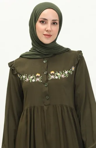Besticktes Belmando-Kleid 22Y8727-01 Dunkles Khaki 22Y8727-01