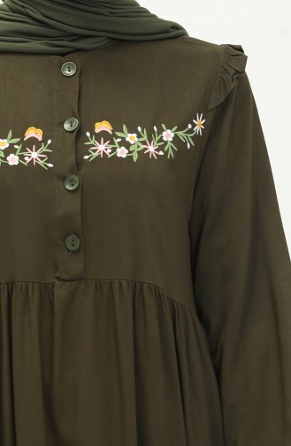 Besticktes Belmando-Kleid 22Y8727-01 Dunkles Khaki 22Y8727-01