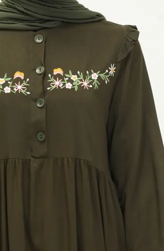 Besticktes Belmando-Kleid 22Y8727-01 Dunkles Khaki 22Y8727-01