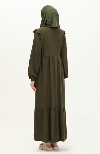 Besticktes Belmando-Kleid 22Y8727-01 Dunkles Khaki 22Y8727-01