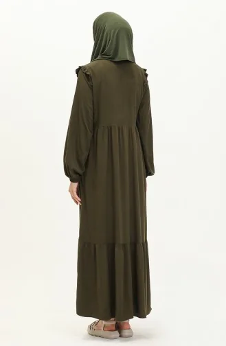 Besticktes Belmando-Kleid 22Y8727-01 Dunkles Khaki 22Y8727-01