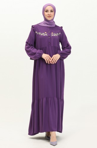 Embroidered Belmando Dress 22Y8727-06 Purple 22Y8727-06