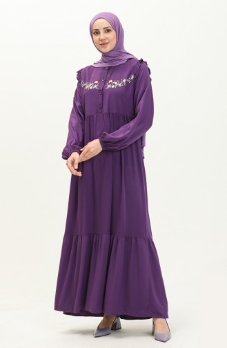 Embroidered Belmando Dress 22Y8727-06 Purple 22Y8727-06