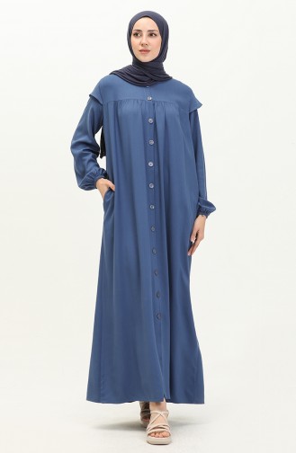 Kleid mit elastischen Ärmeln 24Y8729-01 Indigo 24Y8729-01