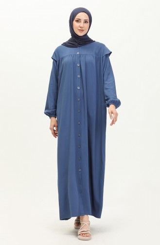 Kleid mit elastischen Ärmeln 24Y8729-01 Indigo 24Y8729-01