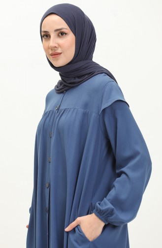 Kleid mit elastischen Ärmeln 24Y8729-01 Indigo 24Y8729-01