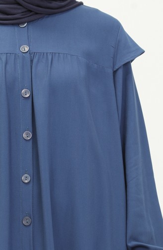 Kleid mit elastischen Ärmeln 24Y8729-01 Indigo 24Y8729-01