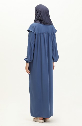 Kleid mit elastischen Ärmeln 24Y8729-01 Indigo 24Y8729-01