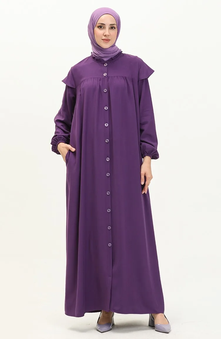 Elastic Sleeve Dress  24Y8729-02 Purple 24Y8729-02