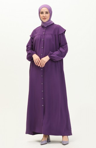 Elastic Sleeve Dress  24Y8729-02 Purple 24Y8729-02