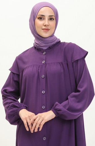 Elastic Sleeve Dress  24Y8729-02 Purple 24Y8729-02