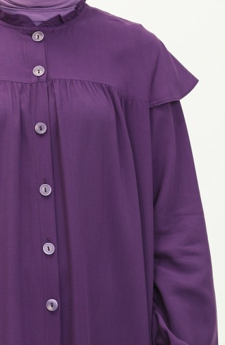 Elastic Sleeve Dress  24Y8729-02 Purple 24Y8729-02