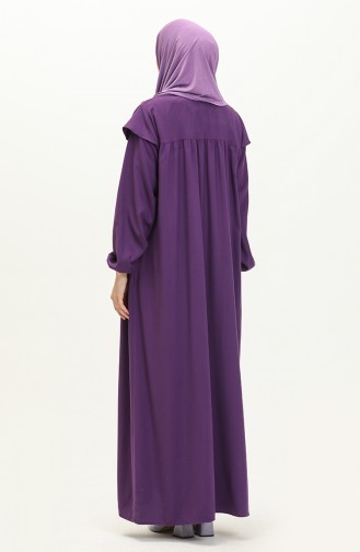 Elastic Sleeve Dress  24Y8729-02 Purple 24Y8729-02