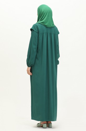 Kleid mit elastischen Ärmeln 24Y8729-08 Smaragdgrün 24Y8729-08