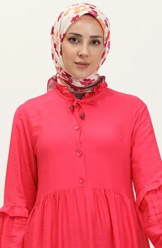 Aerobin Stoff gerafftes Kleid 24Y8973-04 Fuchsia 24Y8973-04