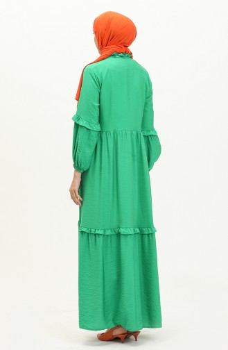 Aerobin Fabric Shirred Dress 24Y8973-05 Green 24Y8973-05