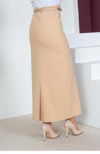 Bleistiftrock Mit Gürtel Beige 5052NRS.BEJ
