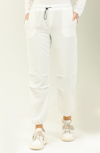 Side Pocket Linen Trousers 5107-03 white 5107-03