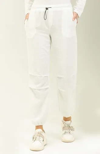 Side Pocket Linen Trousers 5107-03 white 5107-03