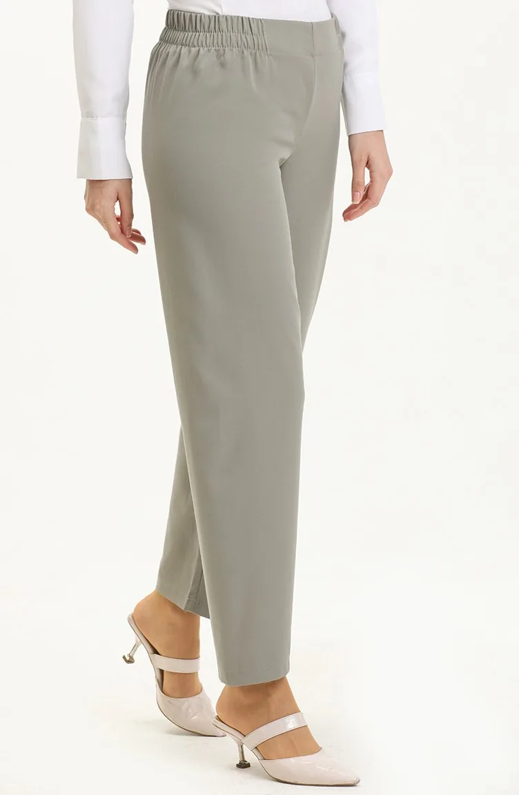 Pantalon Taille Élastique 1983M-02 Vert Moisie 1983M-02