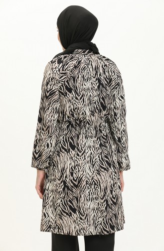 Viscose Printed Two Piece Suit 0042-04 Black 0042-04