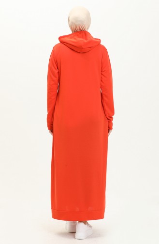 Two Yarn Hooded Sports Dress 0008-05 Orange 0008-05