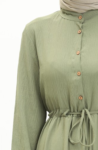 Aerobin Fabric Waist Pleated Dress 0039-02 Khaki 0039-02