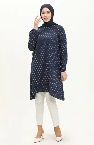 Çapa Desenli Tunik 1210-01 Lacivert