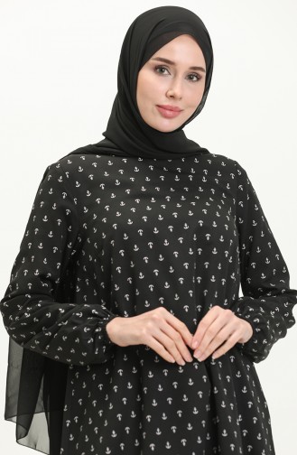 Anchor Print Tunic 1210-03 Black 1210-03