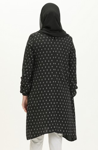 Anchor Print Tunic 1210-03 Black 1210-03