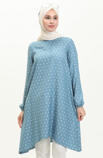 Tunika mit Ankermuster 1210-04 Blau 1210-04