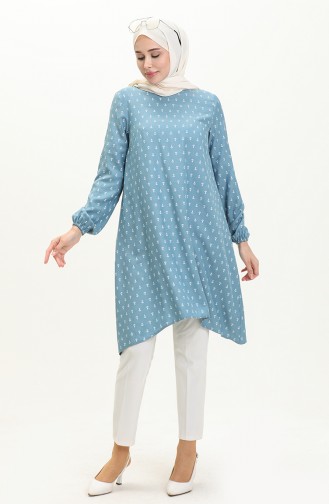Tunika mit Ankermuster 1210-04 Blau 1210-04