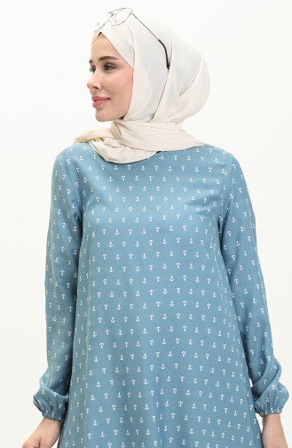 Tunika mit Ankermuster 1210-04 Blau 1210-04