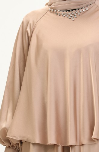 Robe de Soirée en Satin 6051-07 Gold 6051-07