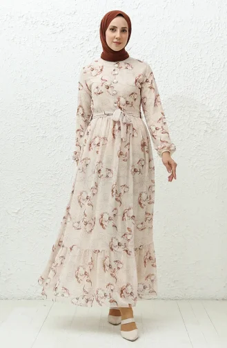 Cream İslamitische Jurk 91815-05