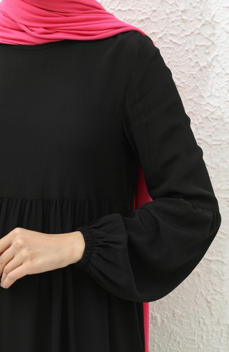 Shirred Dress 1866-01 Black 1866-01