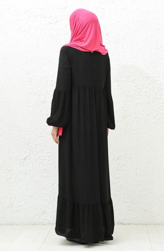 Shirred Dress 1866-01 Black 1866-01