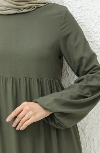 Gerafftes Kleid 1866A-01 Khaki 1866A-01