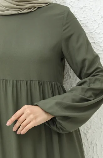 Pleated Dress 1866A-01 Khaki 1866A-01