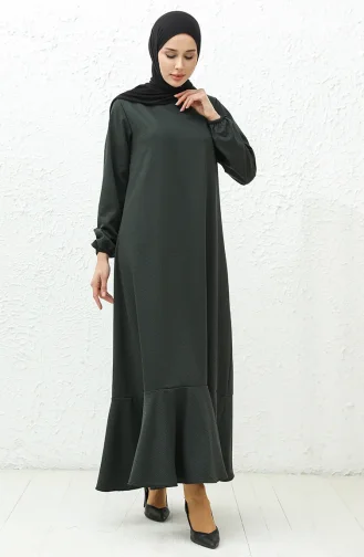 Robe Jupe A Volants 0007-03 Vert Foncé 0007-03