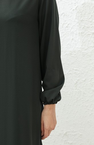 Ruffled Skirt Dress 0007-03 Dark Green 0007-03