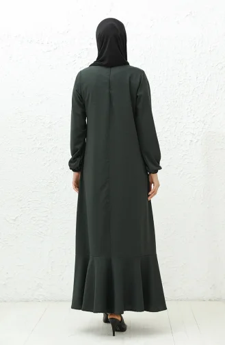 Robe Jupe A Volants 0007-03 Vert Foncé 0007-03