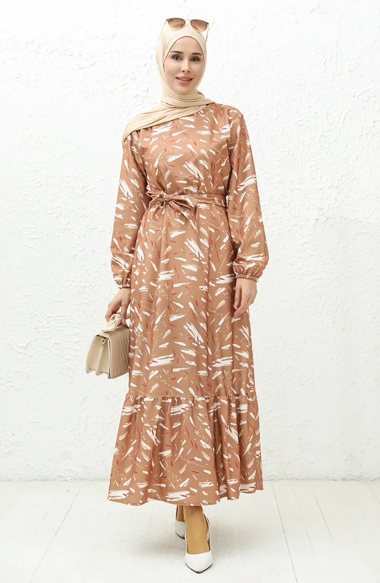 Robe à Motifs 0009-02 Tabac 0009-02