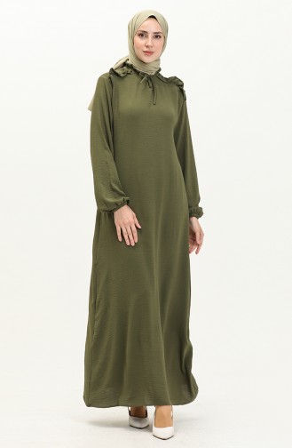 Khaki İslamitische Jurk 0038-04