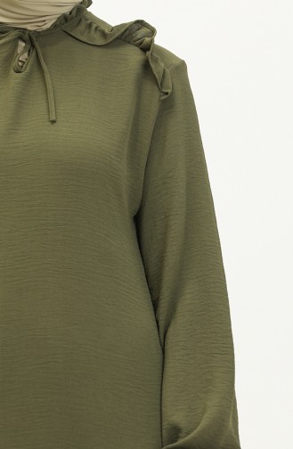 Khaki İslamitische Jurk 0038-04