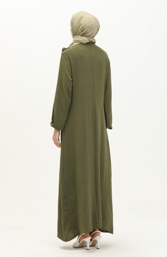 Khaki İslamitische Jurk 0038-04