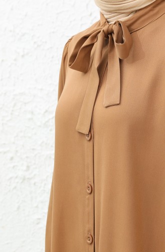 Robe Col Cravate 24Y8860-01 Café au Lait  24Y8860-01