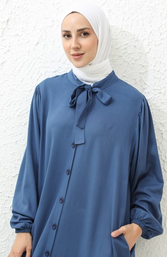 Robe Col Cravate 24Y8860-06 İndigo 24Y8860-06