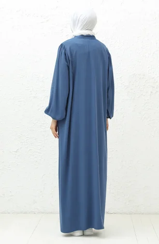 Tie Collar Buttoned Dress 24Y8860-06 Indigo 24Y8860-06